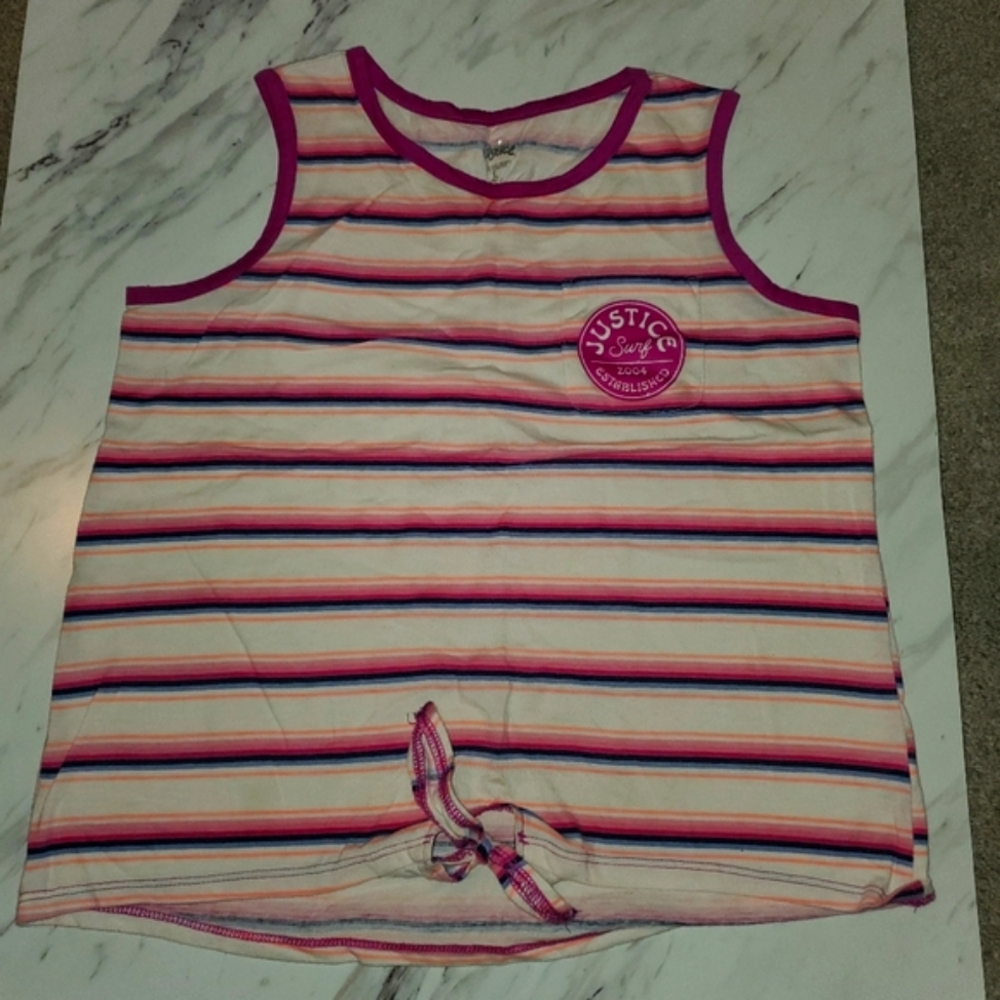 Girl Striped Shirt Size L 12/14